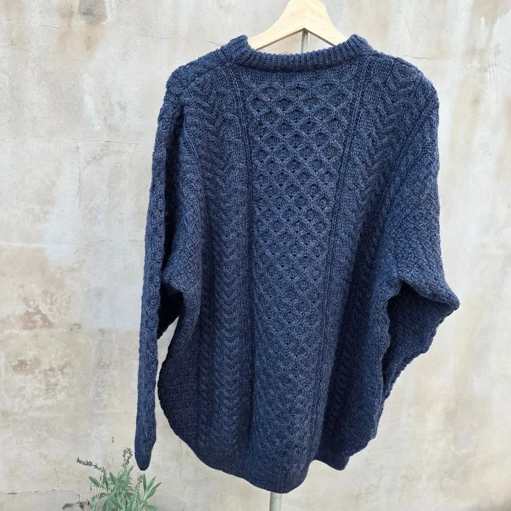 Rue saint Patrick wool cableknit sweater